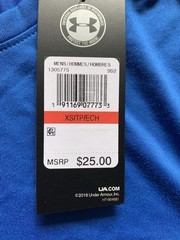 (2) Men’s Under Armour Tee Size XS UA Locker Short Sleeve Heatgear Tee Royal Blu