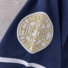 Starter HUF DBC Baseball Jersey Mens Size Small Navy Button Front Logo Casual