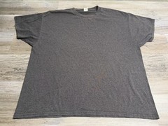 Hanes EcoSmart Mens 2XL Charcoal Heather Gray Blank Crewneck T-Shirt