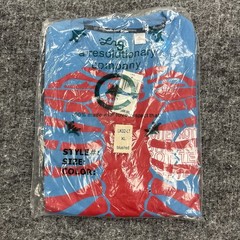 LRG Dead Serious Shirt Mens 3XL Blue Skeleton Lifted Research Group Kanye Glow