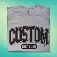 Custom Varsity Font Shirt College Text Gift For favorite University Brand Tee