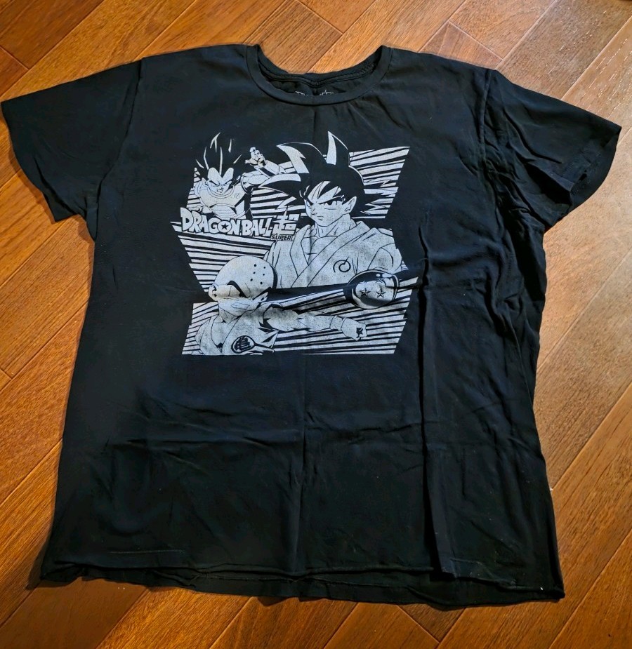 Dragon Ball Super Mens T-Shirt Size XL Black Vegeta Goku Krillin Universe 6 Saga