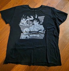 Dragon Ball Super Mens T-Shirt Size XL Black Vegeta Goku Krillin Universe 6 Saga