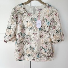 NWT! Nanette Lepore Women’s Floral Lace Lined Top Blouse Medium MSRP $78