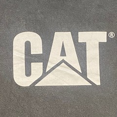 Caterpillar CAT Logo TShirt Sz XL Mens Black Gorpcore Workwear Graphic Tee