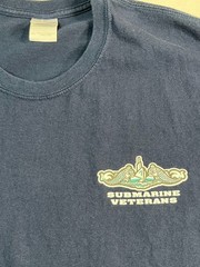 Navy Submarine Veterans Mens 2XL Blue T Shirt Graphic Print Front and Back