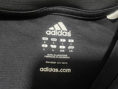 Adidas T-Shirt Mens Sz L Black White Stretch Performance Fit Crewneck Gym Run