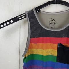 Well Worn Tank Top Mens Extra Small Gray Round Neck Sleeveless Pocket Stretch