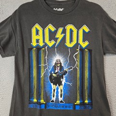 ACDC Shirt MENS Small BLACK CASUAL WHO MADE WHO CONCERT 86 TOUR ROCK MUSIC NWT