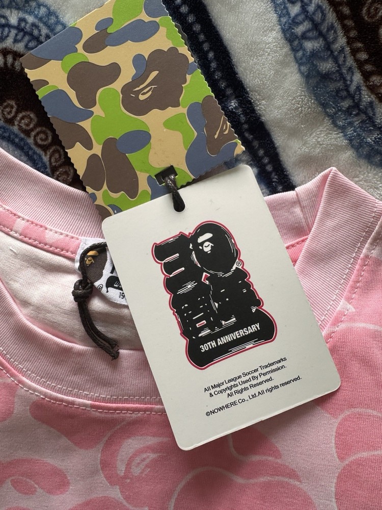 A Bathing Ape BAPE x Inter Miami Pink Camo Crew Neck T-Shirt Men’s S