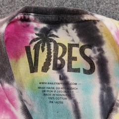 Vibes Skull Rose Tie Dye T-Shirt Mens Large Multicolor Psychedelic Graphic