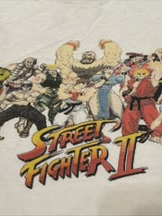 Vintage Street Fighter Capcom T-Shirt Men’s Large 100% Cotton Black Video Game