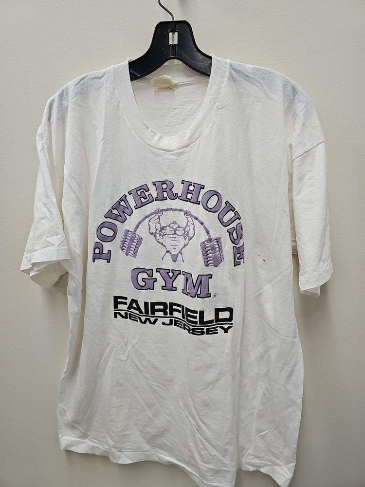 Vintage Powerhouse Gym T-Shirt Mens Xl USA Fairfield New Jersey Bodybuilding
