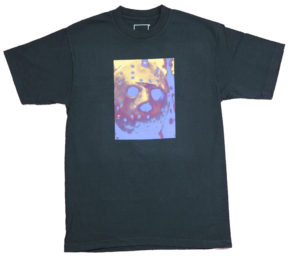 Friday the 13th Adult New T-Shirt – Jason Mask Front They were Warned Back