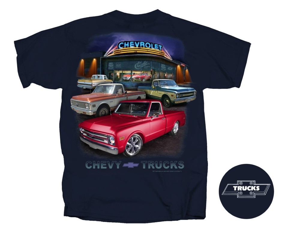 Chevrolet Trucks Men’s T-Shirt Blue 2nd Gen C/K 1967 1968 1969 1970 1971 1972