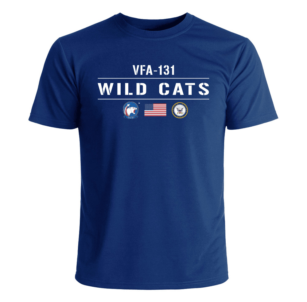VFA-131 Wild Cats US Navy Squadron T-Shirt Officially Licensed