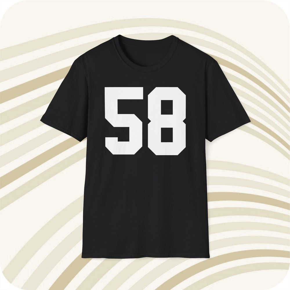 Jack Lambert #58 Pittsburgh Steelers Jersey T-Shirt – Front & Back Print