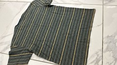 RRL By Ralph Lauren Indigo Striped Jacquard T-Shirt Cream/Multi Size LARGE