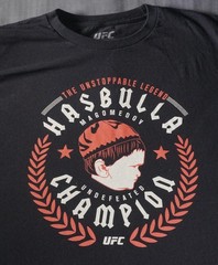 UFC Hasbulla Magomedov Champion Shirt Mens Medium Black Undefeated Legend Tee