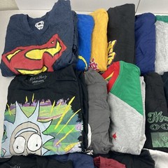 Wholesale Lot of 29 Cartoon/Anime Grahpic Long/Short Sleeve Shirts Sizes in Desc