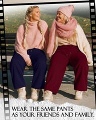 3 Pack Women Plus Size Pants, Straight Wide Leg Lounge Pants Elastic Fall Dra…