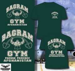 Bagram Gym Parwan Province Army, Navy, MC, Air Force Afghanistan T-shirt