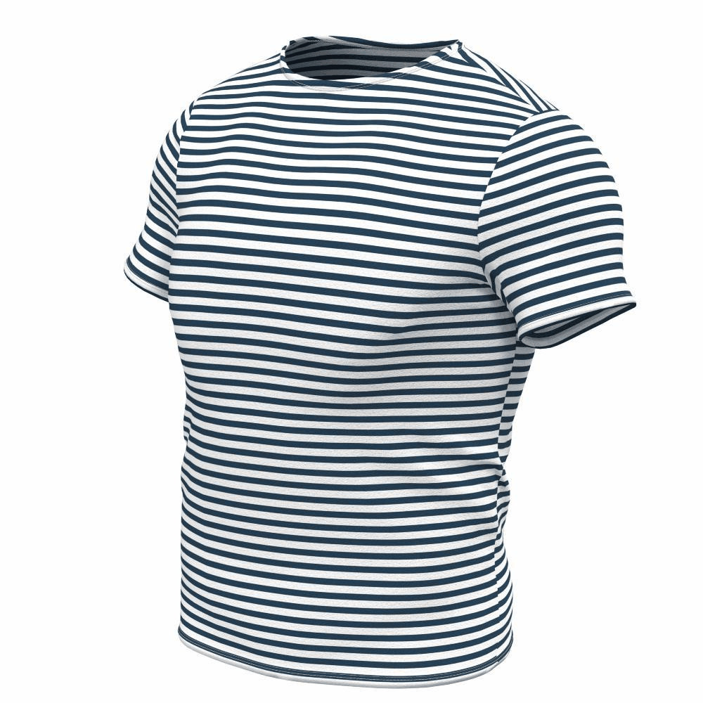 Dark Blue Sailor TShirt Striped Short Sleeved Telnyashka Тельняшка (M)