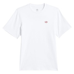 adidas Originals 4.0 Logo Tee White Cotton Crewneck T-Shirt Unisex Skateboarding