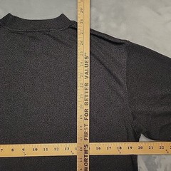 Tulliano Shirt Men Medium Black Silk Blend Mock Neck Short Sleeve Knit Luxury