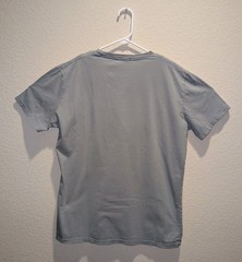 Gustin T-Shirt Mens SS Light Steel Blue Organic Cotton Made In USA Crew Neck L
