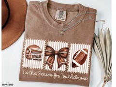 Tis the Season for Touchdowns Shirt Retro Football Game Day Unisex Fan Gift Tee