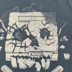 Office Space Shirt Mens Large Blue Lootwear PC Load Letter Graphic Movie Tee