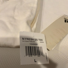 Adidas Men’s Fresh SS Tee, Style# HS0843, Size L, Color White / Black