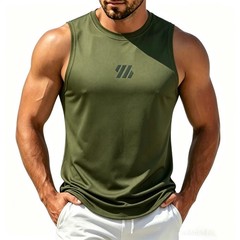Men’s Casual Fitness Tank Top Sportswear Sleeveless Mesh Breathable Sports Vest