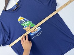 Polo Ralph Lauren Shirt Men XL Blue Polo Bear Windsurfing Nautical Crew Surf