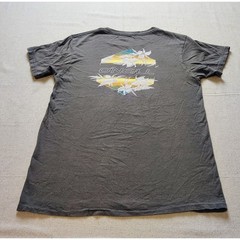ONeill Mens Modern Fit Graphic T-Shirt Charcoal Gray Floral Back Print Small 21
