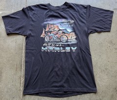 Vintage 3d Emblem Harley Davidson Shirt 80s Real Biker 50/50 Euc Size Medium