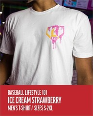 Ice Cream Tee – Strawberry, Soft 60/40 Blend, Breathable, Side-Seamed – Size M