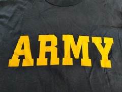 Vintage Army First Jump Second Jump College Military T-Shirt Single Stitch Sz L