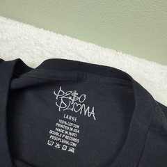 Peso Pluma Tour 2023 Concert T-Shirt Mens Large Black Double P Records Graphic