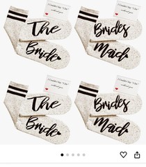 Bachelorette Party Gifts Bride Socks 6 Packs Bridesmaid Proposal Gifts Socks A1