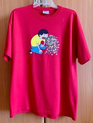 HANES Heavyweight 50/50 Graphic Men’s T-Shirt Red Size L