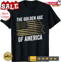 NEW/The Golden Age of America US Flag Design Unisex T-Shirt