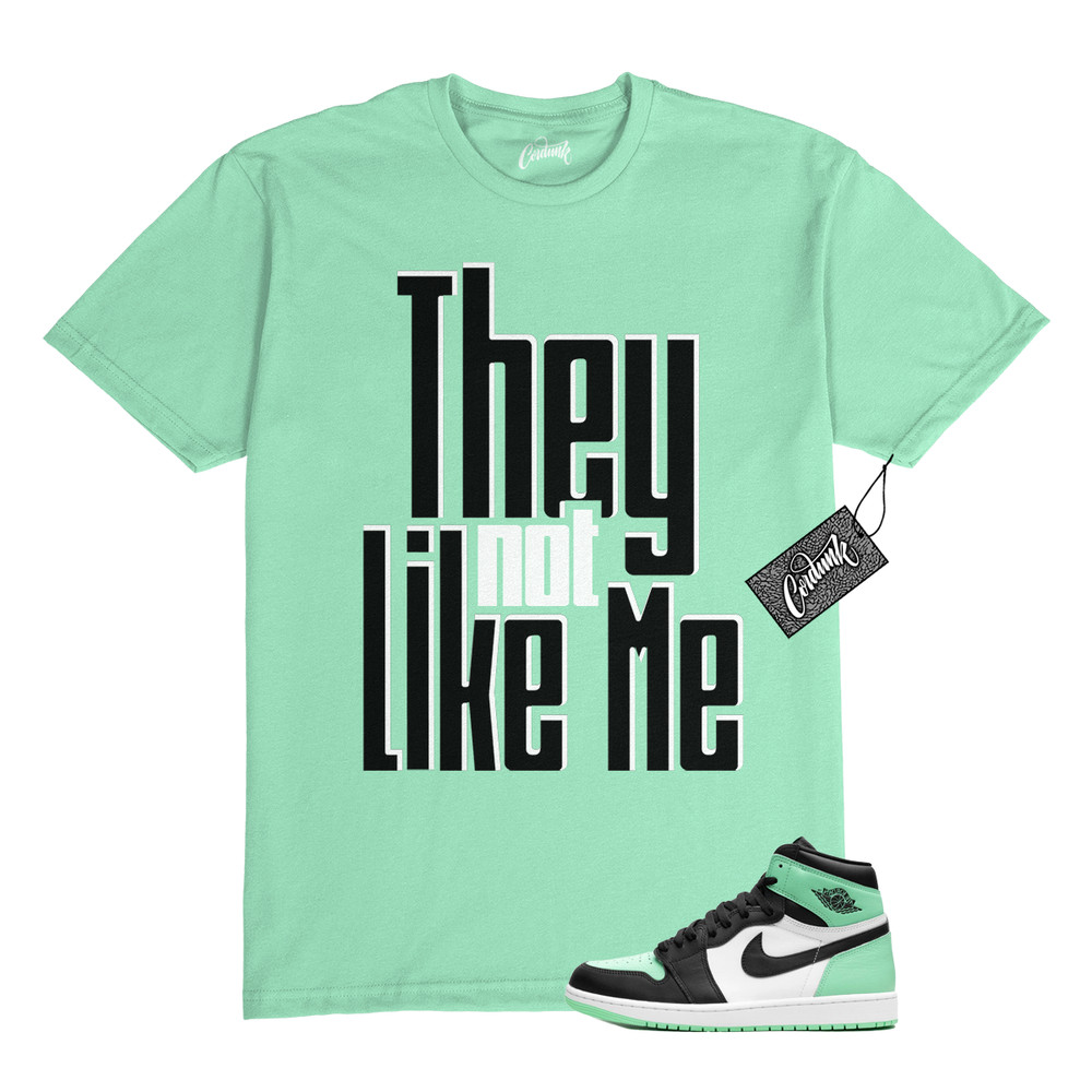 1 Green Glow Mint White Black High T Shirt Match NLM