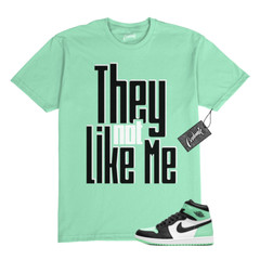 1 Green Glow Mint White Black High T Shirt Match NLM