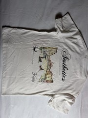 New shirt with label with print on the back