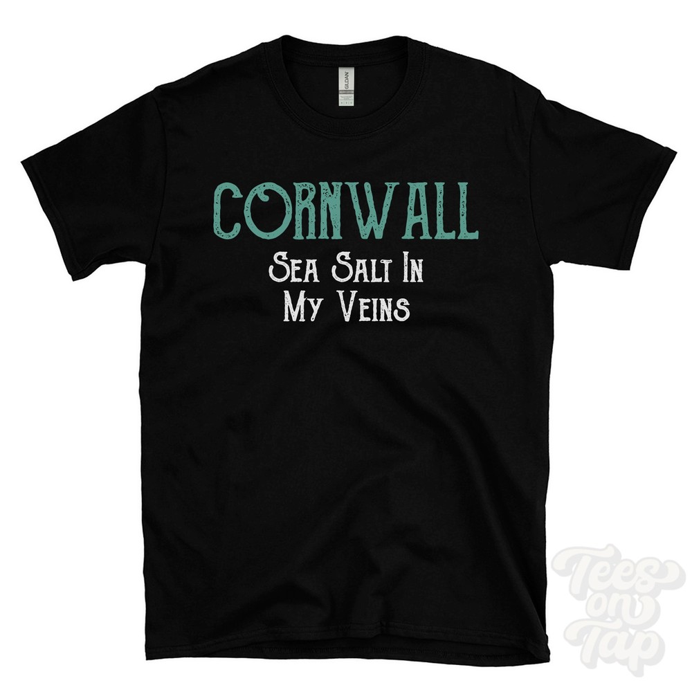 CORNWALL SEA SALT IN MY VEINS T-SHIRT cornwall coast | cornish