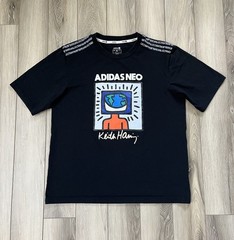 Adidas Neo x Keith Haring Drop Shoulder Sleeve T-Shirt Men’s Sz M Black Cotton