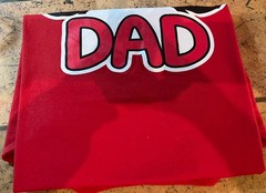 Disney Mickey Mouse T-Shirt NWOT DAD Medm Red Family Trip Gift Fast Handling