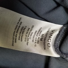 Vince Men’s Crew Neck Solid Short Sleeve Tee Size Medium Gray USA Made Classic